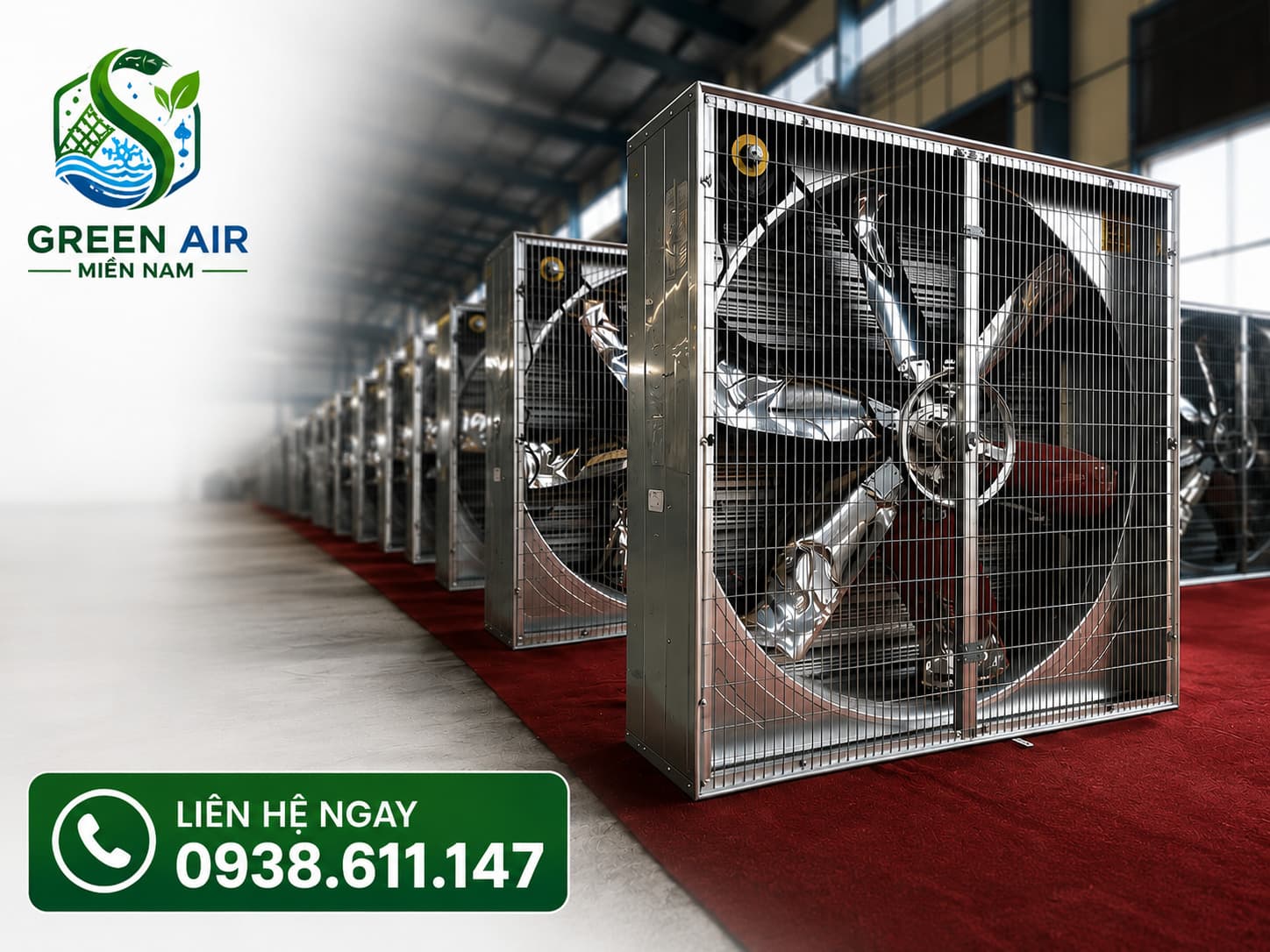 QUẠT THÔNG GIÓ CÔNG NGHIỆP GA-900 – LƯU LƯỢNG GIÓ 32.000 m³/h – GIẢI PHÁP TĂNG CƯỜNG TRAO ĐỔI KHÔNG KHÍ CHO CÔNG TRÌNH CÔNG NGHIỆP