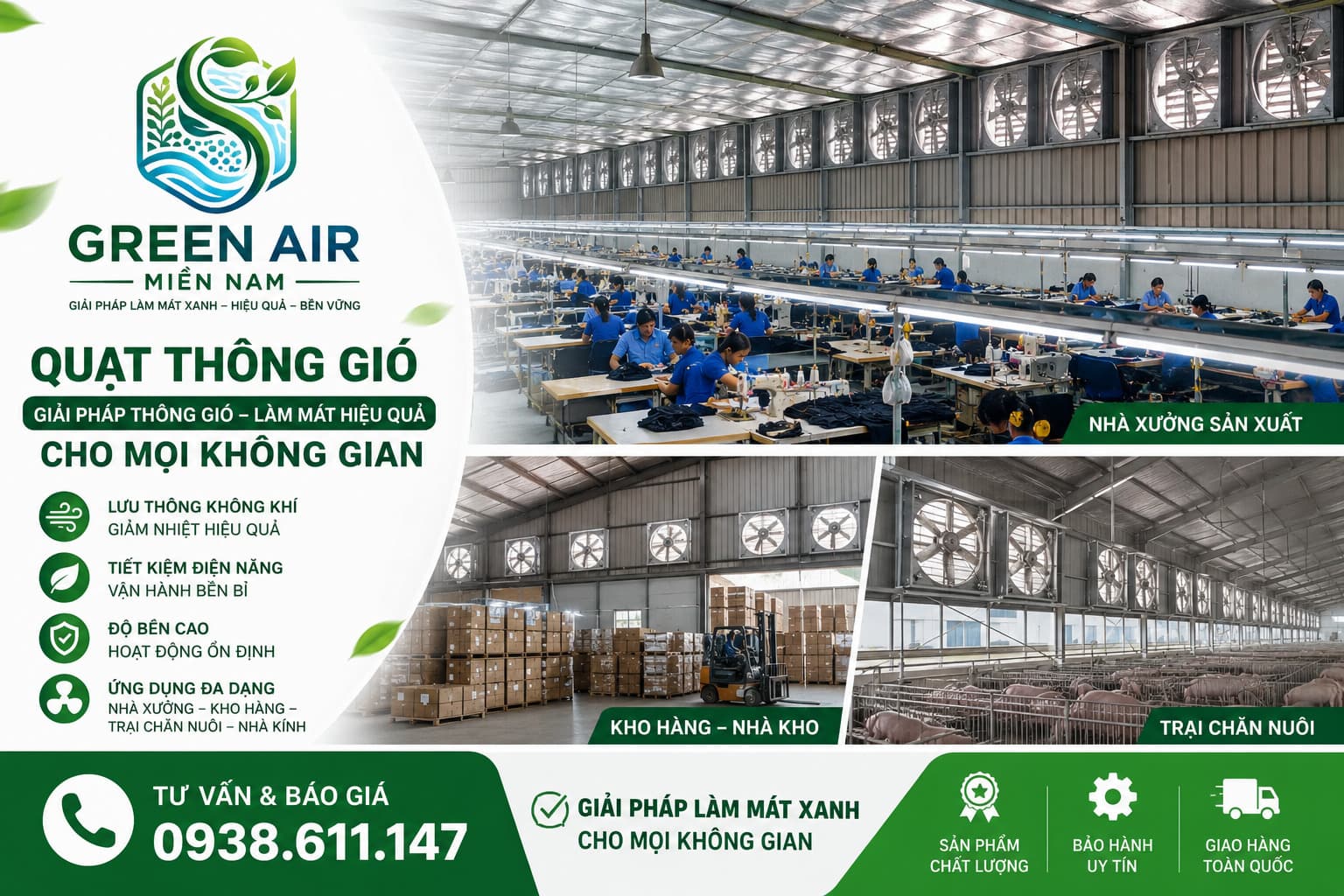 QUẠT THÔNG GIÓ CÔNG NGHIỆP GA-600 – LƯU LƯỢNG GIÓ 18.000 m³/h – GIẢI PHÁP THÔNG GIÓ CHO NHÀ XƯỞNG VẬN HÀNH HIỆU QUẢ